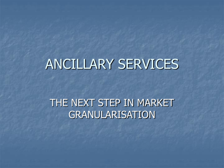 ANCILLARY SERVICES