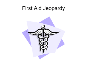 First Aid Jeopardy: Review Game for Essential Skills