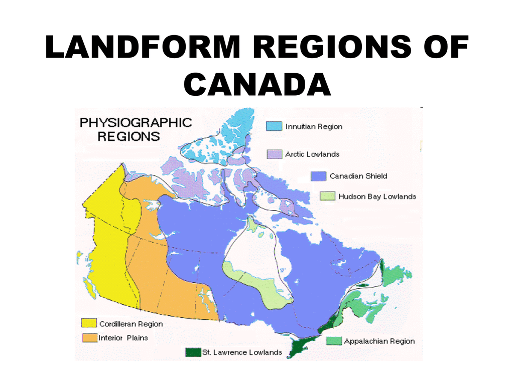 Canada S Landform Regions Map File