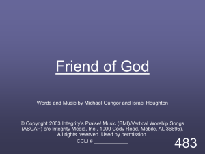 Friend of God - Missionundergrace.us