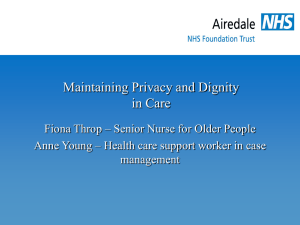 Maintaining Privacy and Dignity in Care (Fiona Throp)