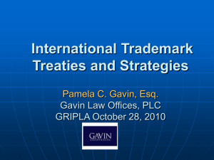 Paris Convention - Gavin Law Offices, PLC