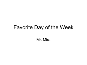 Favorite Day of the Week