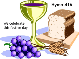 Then thank the Lord who gives himself as food and saving cup.