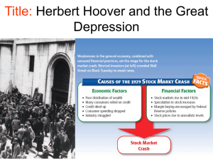 Herbert Hoover & Great Depression