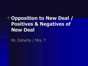 New Deal: Opposition, Positives & Negatives Presentation