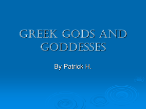 Greek Gods and Goddesses Presentation