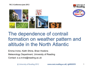 The dependence of contrail formation on weather pattern and
