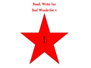 Read Write Inc. Red Words List - Sets 1-4