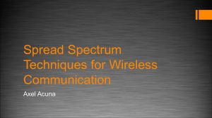 Spread Spectrum Techniques for Wireless Communication