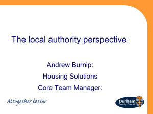 Andrew noted - Northumbria