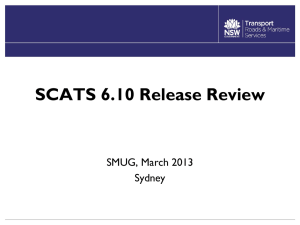 SCATS 6.10 Release Review: Traffic Management System