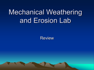 Mechanical Weathering and Erosion Lab