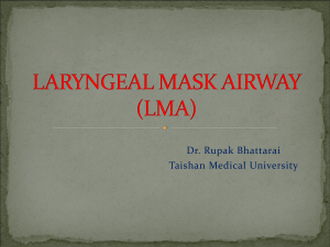 LARYNGEAL MASK (LMA)