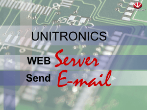 Unitronics: Email & Web Server Configuration