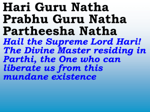 Slide 1 - Sri Sathya Sai Organisation of Singapore