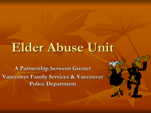 Elder Abuse Unit: Mandate & Contact Information