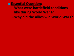 Why did the Allies win World War I?