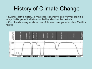 History of Climate Change: Presentation Slides