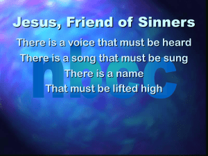 Jesus, Friend of Sinners