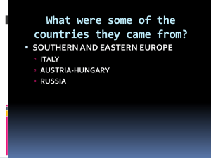 What were some of the countries they came from?