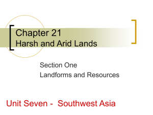 Southwest Asia: Landforms & Resources Presentation