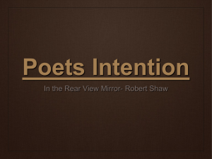 Poets Intention