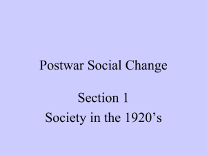 Postwar Social Change