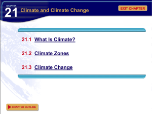 Climate and Climate Change: Lecture Notes