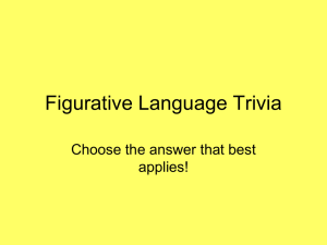 Figurative Language Trivia Worksheet