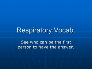 Respiratory Vocab PPT