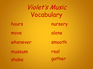 Violet's Music Vocabulary List: English & Spanish
