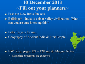 Ancient India Geography & Early Cultures Presentation