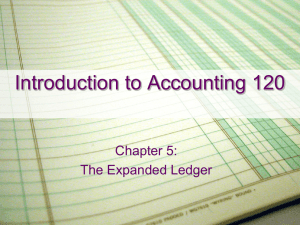 Chapter 5 - #1 - The Expanded Ledger