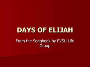 DAYS OF ELIJAH