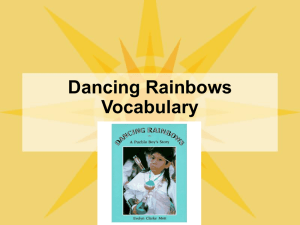 Dancing Rainbows Vocabulary PowerPoint