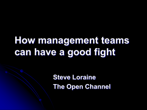 Management Teams: Having a Good Fight - Constructive Conflict