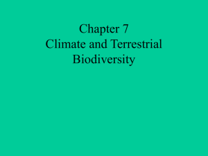 Climate and Terrestrial Biodiversity