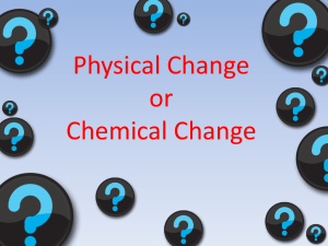 Physical vs. Chemical Changes Lab Activity