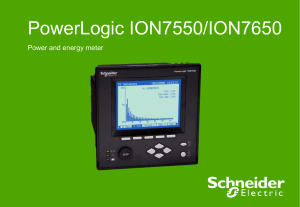 PowerLogic ION7550/7650: Power & Energy Meter Presentation