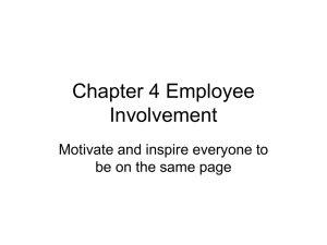 Chapter 4. Employee Involvement