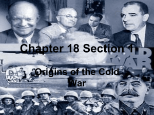 Origins of the Cold War: US vs. Soviet Union