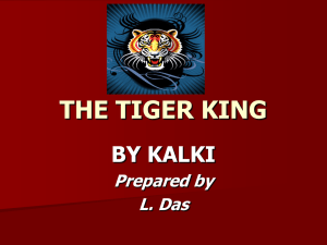 The Tiger King by Kalki: Summary & Analysis