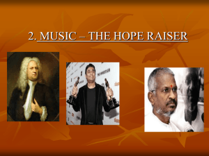 Music as Hope Raiser: 9/11 & Consolation
