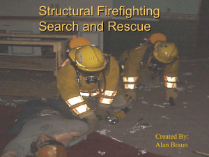 Structural firefighting, search and rescue