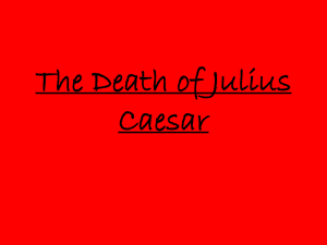 The Death of Julius Caesar