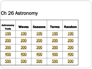 Ch 26 Astronomy Jeopardy