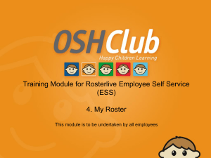 Rosterlive ESS Training: My Roster Module
