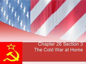 Cold War at Home: McCarthyism, HUAC, and the Red Scare