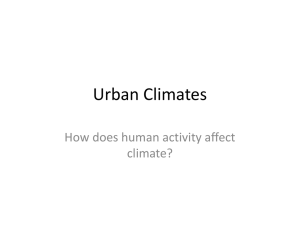 Urban climates PowerPoint